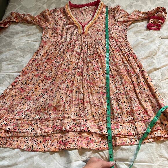 POUPETTE ST. BARTH Ola Long Sleeve Mini Dress Orange Malva xs - Picture 10 of 11